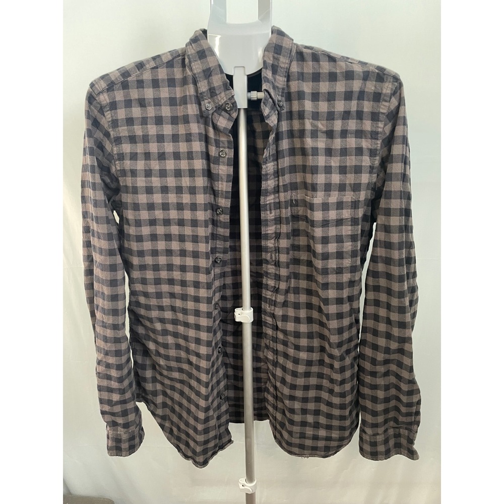 J.Crew Oxford‎ Slim Fit Button Down Plaid Flannel Shirt - Mens Size MEDIUM B11